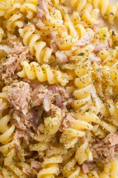 pasta-with-tuna-isolated-on-white